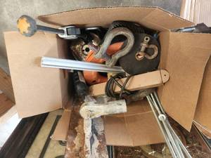 lot 86 image: Selection of misc. hardware, tools, paint supplies and more