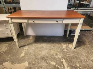 lot 183 image: Desk, side table, computer table, has damage on front