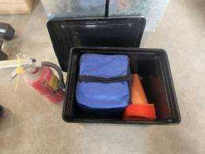 lot 45 image: Safety cones and RV levelers by Lynx