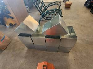 lot 124 image: Selection of metal stackable bins - make your own shelf unit