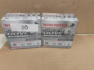 lot 110 image: 2 boxes of 12 gauge shells