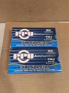 lot 118 image: 2 boxes of 38 special shells - total of 100 rounds
