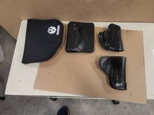 lot 121 image: Selection of gun holsters
