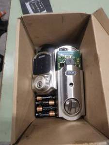 lot 150 image: Schlage programable door lock set - was removed from home - no key
