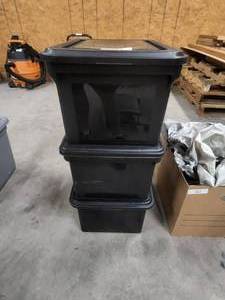 lot 163 image: Selection of 3 black empty bins
