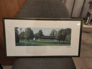 lot 143 image: Firestone Country Club South No. 9 print - signed by artist - 13by25