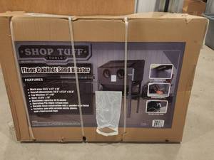 lot 218 image: Shop tuff Floor cabinet sand blaster - still in box, never opened