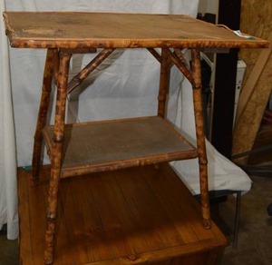lot 14 image: Bamboo 2-Tiered Table