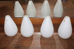 lot 35 image: Frosted Hurricane Lamp Covers - Set of 4