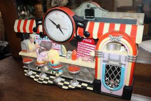 lot 36 image: Vintage Ice Cream Parlor Clock - Plastic