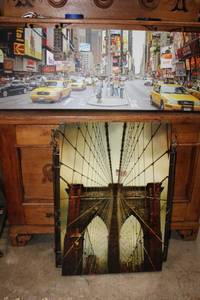 lot 48 image: Artwork Stretched Canvases of New York Scenes
