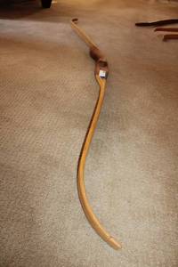 lot 16 image: Hand-made  Recurve Archery Bow - 69 length unstrung needs a string (non-pollied polished)