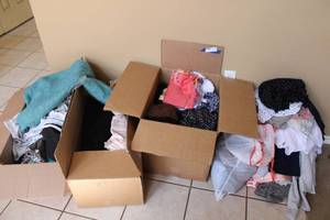 lot 27 image: Assortment of Womens and Mens Clothes (Womens Mostly Size SM, Mens XL)