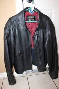 lot 70 image: Mens Leather Jacket by U2 Wear Me Out, Size XL