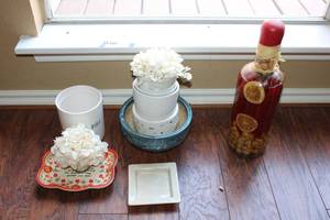 lot 77 image: Ceramic Vases, Large Decorative Vegetable Bottle