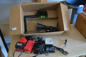 lot 148 image: Tool Battery Chargers, Solar Shed Light, Electric BBQ Starter