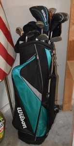 lot 143 image: Wilson Pro Staff Golf Club Set and Bag