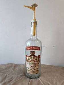 lot 47 image: Vintage Smirnoff Vodka - 1 gallon glass bottle with pump dispenser