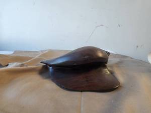 lot 55 image: Shell carved from wood - 9 in length