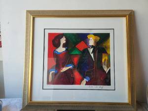 lot 82 image: Serigraph in color on wove paper, framed and matted, Signed in pencil (Linda Le Kinff) Artist Proof #219 of 350