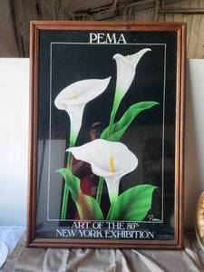 lot 96 image: Framed and matted PEMA - Art of the 80s - New York Exhibition poster