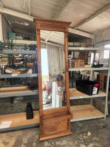 lot 186 image: Antique Large entry way mirror with umbrella holder