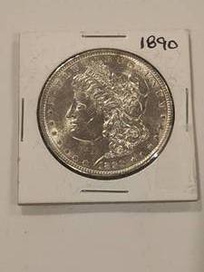 lot 302 image: 1890 Morgan Silver dollar