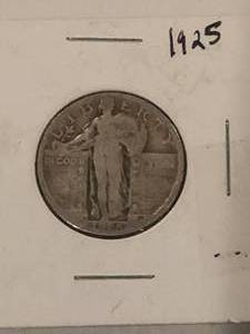 lot 158 image: 1925 Standing Liberty quarter