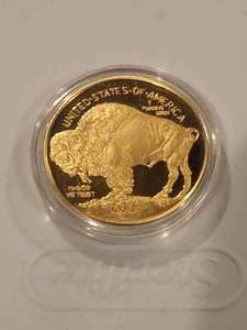 lot 264 image: 2020 $50 gold Buffalo Tribute Proof coin