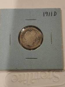 lot 260 image: 1911-D Barber Dime