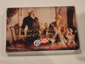 lot 160 image: 2007 United States Mint - Presidential $1 Coin Proof Set