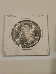 lot 262 image: 1881-S Morgan Silver dollar