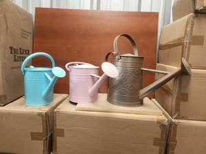 lot 279 image: Selection of 3 metal watering cans