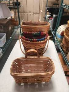 lot 248 image: Selection of 3 Longaberger Basket large - 199, 92, and 93