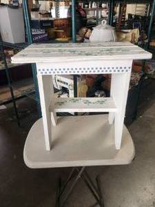 lot 221 image: Hand painted wooden table