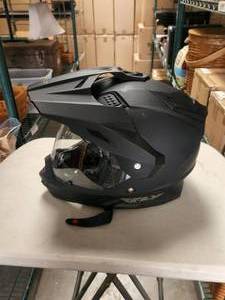 lot 219 image: Great condition black motorcycle helmet by Fly racing - Trekker