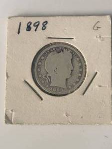 lot 313 image: 1898 Barber silver half dollar