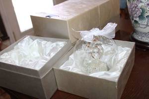 lot 35 image: Glass Decorative Christmas Globes - Set of 3