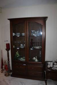 lot 64 image: China Hutch 47W x 18D x 77H CONTENTS NOT INCLUDED