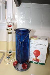 lot 82 image: Hummingbird Feeders and Glass Galileo Thermometer