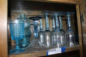 lot 100 image: Blue Glass Lot