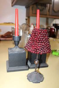 lot 105 image: Cast Iron Candle Holders and Pedestal Tea Light