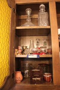 lot 122 image: Cut Crystal Decanters and Candle Holders, see pictures