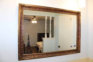 lot 160 image: 47.5 x 33.5 Framed Wall Mirror
