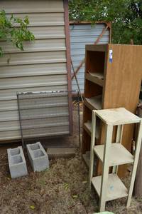 lot 273 image: Utility Shelf Unit, Cinder Blocks, see pictures