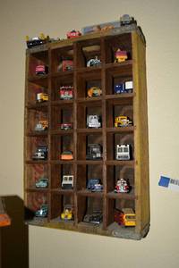 lot 32 image: Wooden Coca-Cola Crate with Die Cast Car Collection