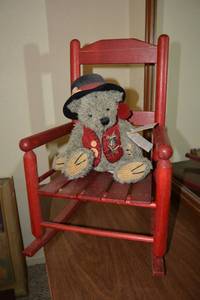 lot 237 image: 100th Anniversary Teddys Teddy Bear and Rolling Chair