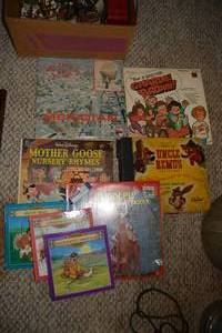 lot 120 image: Vintage Albums (Uncle Remus, Charlie Brown, Mother Goose, Rudolph and Tony Douglas Live) and Pop-Up Books