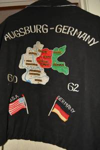 lot 127 image: Embroidered Jacket with Texas, USA and Augsburg Germany
