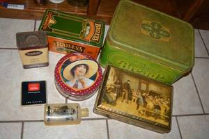 lot 297 image: Vintage Tins WheatHeart Bread, Coca-Cola, Farmer Brothers, Baileys